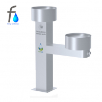 FONTECO DF11-2LBR антивандальный питьевой фонтан с двумя чашами
