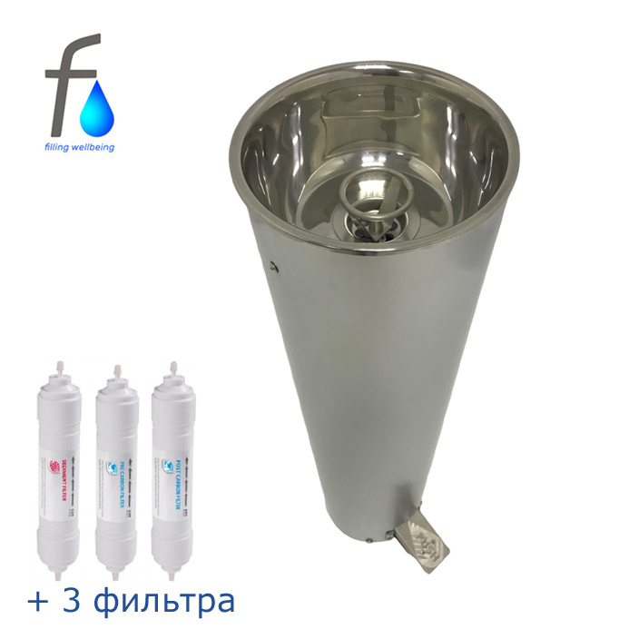 FONTECO DF12-1L3PR Питьевой фонтан с педалью и 3-мя фильтрами